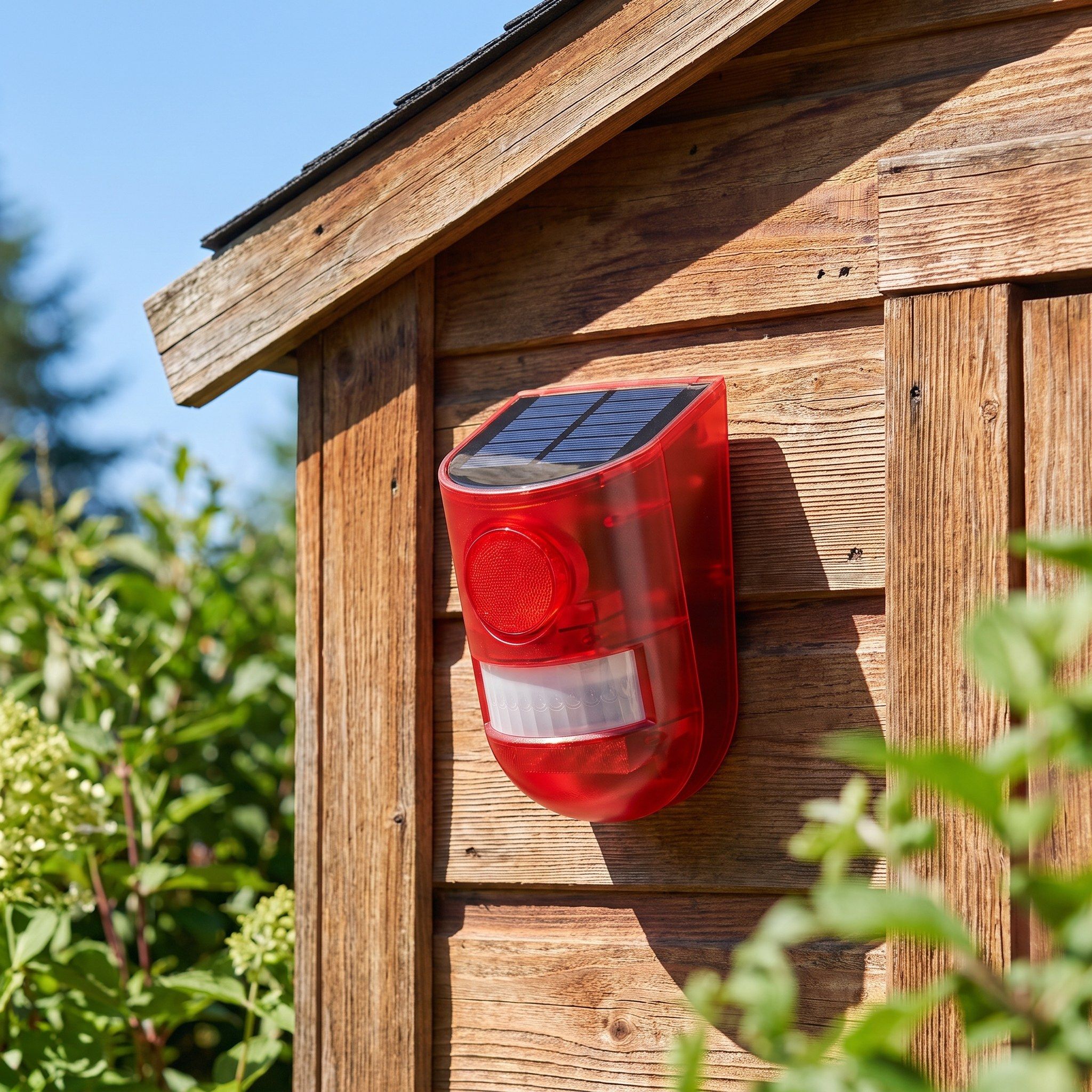 Solar motion alarm charging in daylight