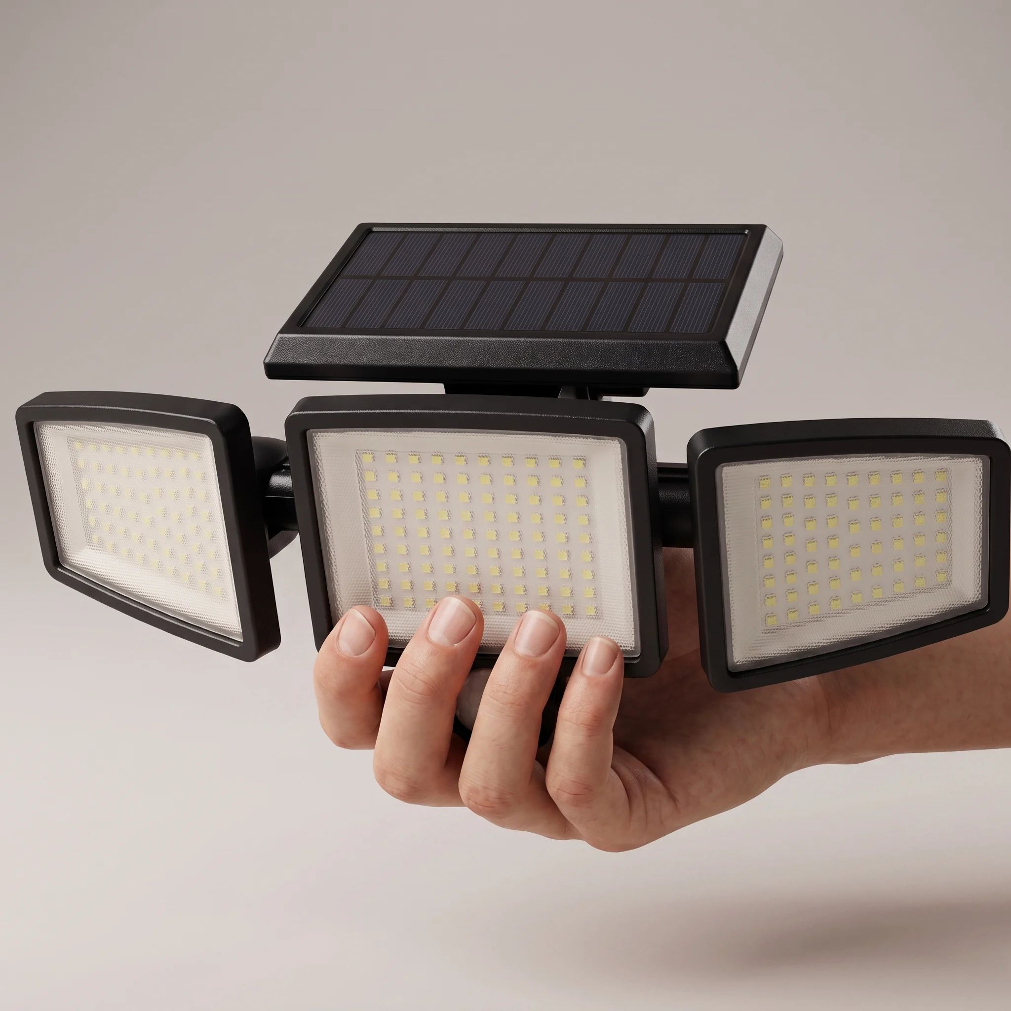 Solar motion sense light shown to scale
