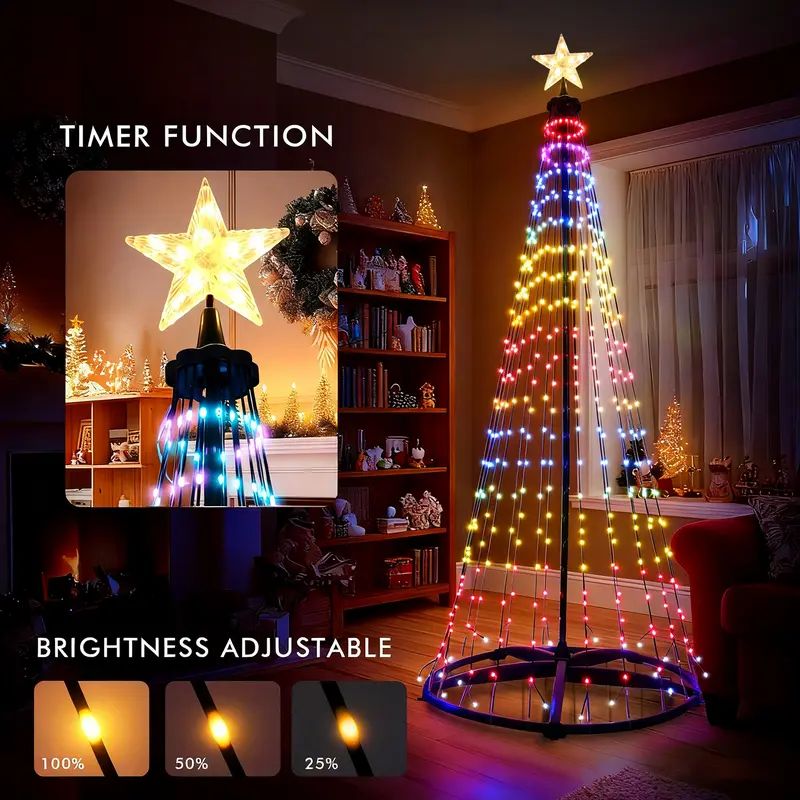 Star topper, timer and brightness levels